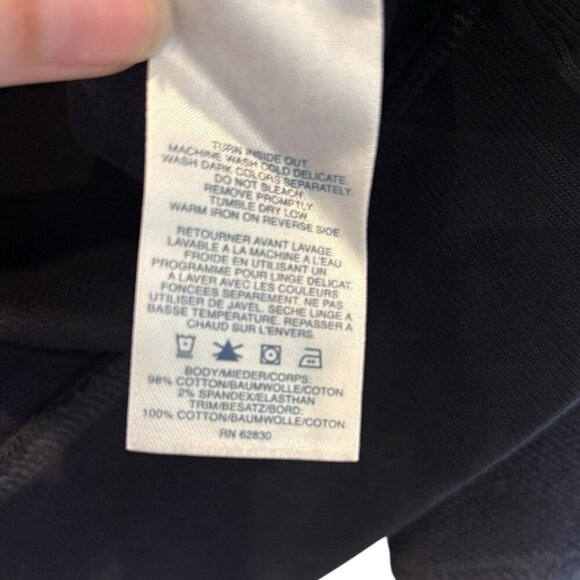 Lands' End 🖤 Textured Crewneck Sweatshirt Men’s XXL Cotton Blend Pullover - Picture 4 of 5